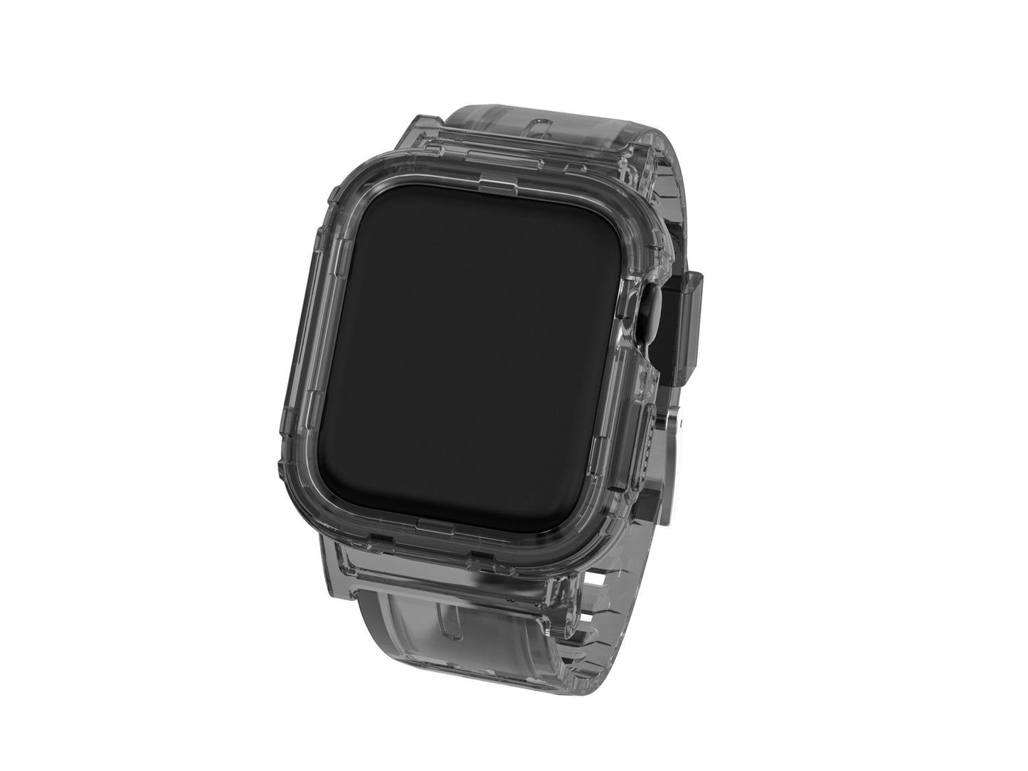 Pulseira de silicone para relógio Techancy, KC2111, compatível com Apple Watch 42-44 mm, Preto