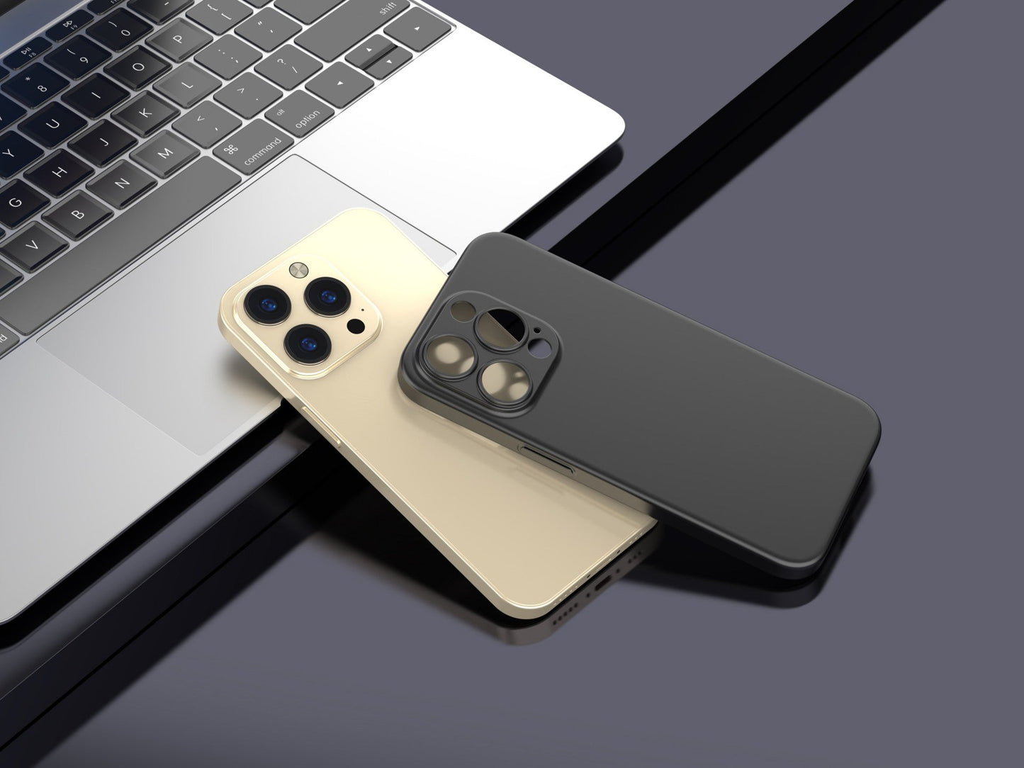 Techancy Capa Para Telemóvel Ultra Fina Preta KX5604, Compatível Com O Telemóvel Iphone 14 Pro, Material Pp De 0,5 Mm.